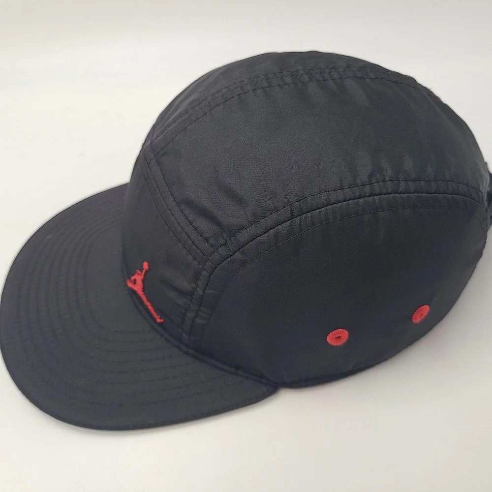 Youth Jordan Hat Strapback 5 Panel Black Red Air Jumpman Size 8-20 Basketball